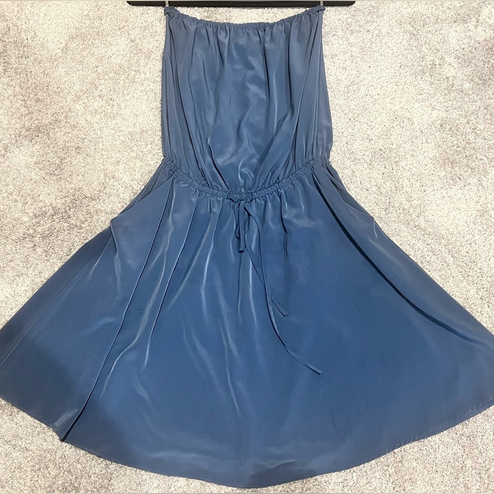 ZOA Blue Strapless 100% Polyester Dress Size: Medium - Picture 15 of 15
